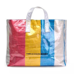 Comme Des Garcons Large Foldable Pvc Beach Travel Farmers Market Tote Bag